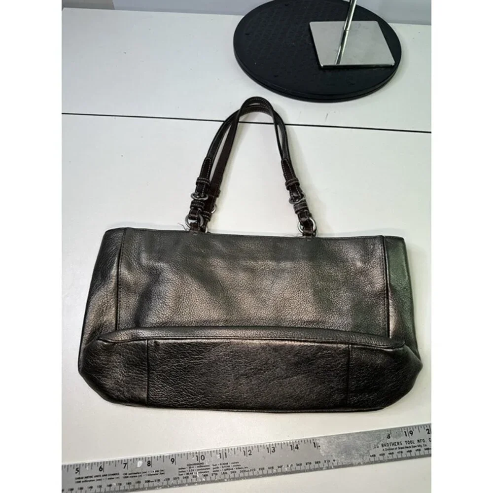 Coach Chelsea Metallic Graphite Tote F10903